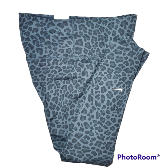 Nike Pants - Nike dri fit one leopard print grey 7/8 high rise leggings
